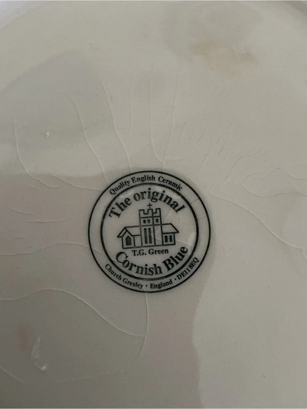 T.G. green The Original Cornish Blue Striped Canister England
